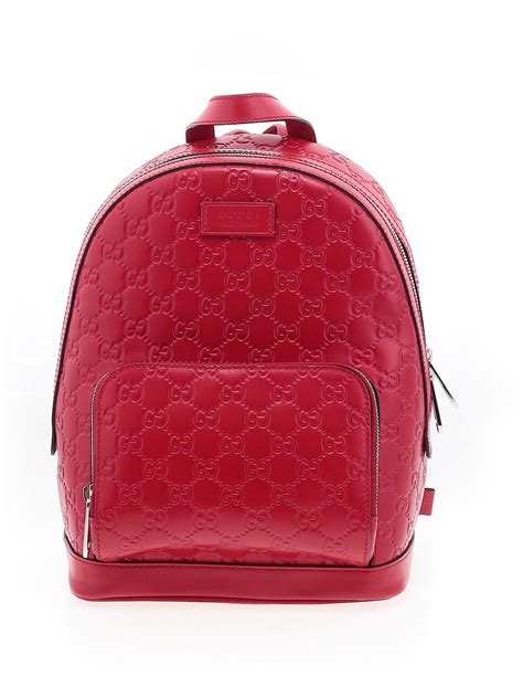 used gucci leather backpack